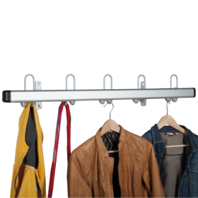 Garderobenleiste aus Aluminium in mehreren Längen oder individuell nach Maß lieferbar Garderobenleiste aus Aluminium in mehreren Längen oder individuell nach Maß lieferbar-image