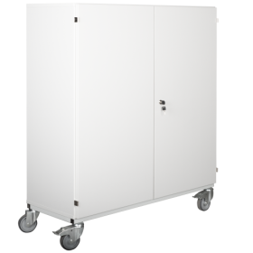 Notebookwagen mit 16 Fächern Teleskopauszug, fahrbar B/H/T: 135x125x42 cm-image