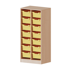 ErgoTray Regal, zweireihig, 4 Ordnerhöhen - evo180 Serie Breite 70,3 cm, Gesamthöhe 154 cm, mit Sockel, 14 hohe ErgoTray Boxen ErgoTray Regal, zweireihig, 4 Ordnerhöhen - evo180 Serie Breite 70,3 cm, Gesamthöhe 154 cm, mit Sockel, 14 hohe ErgoTray Boxen-image