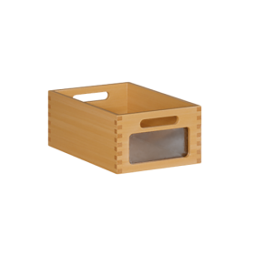 Materialkasten Holzkasten mit Sichtfenster HK 11A, B/H/T: 23,5 x 14 x 36 cm, aus Massivholz BUCHE-image