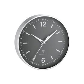 IMG70521350_12032 Funk-Wanduhr, Aluminium, silberfarben, Ø 19,5 cm-image