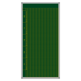 Klassenplantafel erweiterbar, Stahlemaillie grün Stundenplantafel Set endlos um jeweils 10 Klassenspalten erweiterbar-image