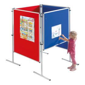 Stecktafel-Set, "Compact 4" 2x Tafel: 90x90 cm, 2x Tafel: 120x90 cm, 4x T-Fuß Stativ-image