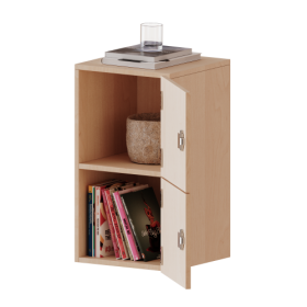 Schließfach - Aufsatzschrank, 2 Ordnerhöhen - Serie evo180 Breite 40,5 cm, Gesamthöhe 72 cm, 2 Türen-image