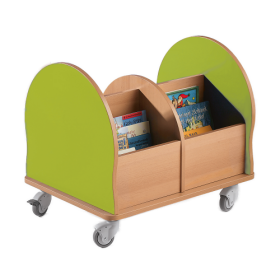 Bücherwagen Leseratte Mini B/H/T: 75x60x55 cm, mit 4 Fächern und gerundeten Seitenwangen-image