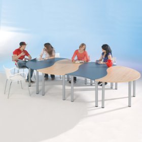 "SoooRounD" Tafelrunde I bestehend aus 4 Tischen B/H/T: 160x72x80 cm (je Tisch)-image