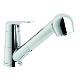 Einhebel-Mischbatterie mit Handbrause, verchromt, Marke VIGOUR KG 024, H 173 mm mit herausnehmbarer Handbrause-image