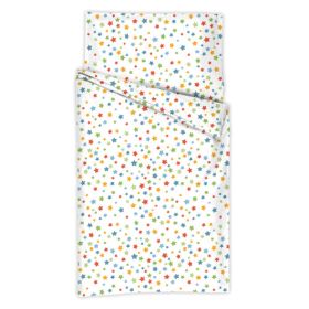 IMG101730_28380 Kinder Bettwäsche-Set Sterne bunt,  Baumwolle mit Hotelverschluss-image