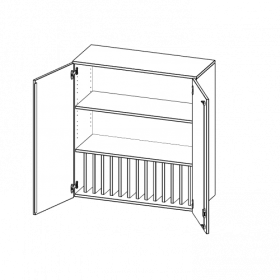 Aufsatzschrank für Klassenbücher, 3 Ordnerhöhen - Serie evo180 B/H/T: 100x108x40 cm, 1 Reihe für 14 Klassenbücher-image