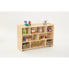 Regalschrank mit Rückwand Owlaf, 3 Böden, 8 Fächer-image