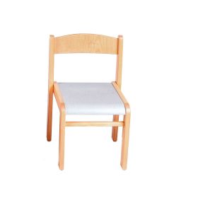 Stapelstuhl LIMBI mit Linoleum, Sitzhöhe 31 cm - Farbe nach Wahl-image