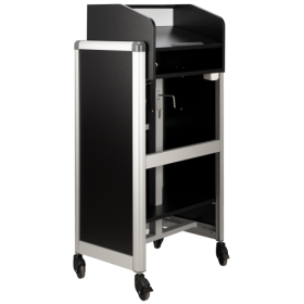 Rednerpult ALU, höhenverstellbar Wahlweise feststehend oder fahrbar-image