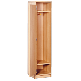 Beistellschrank für Garderobe B/H/T: 36x158x40 cm, verkürzte Tür links, mit Hut- und Schuhboden, aus feuerhemmendem Material, Garderoben-Dreifachhaken-image