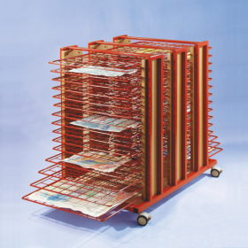 Trockenwagen mit 30 Trockenrosten, fahrbar B/H/T: 56x83x80 cm-image