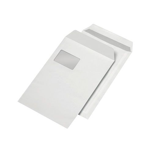 Versandtaschen C4, 25 Stück: Versandtaschen C4 weiß mit Fenster selbstklebend,-image