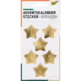 Adventskalender Sticker, Stars Gold, 1-24 Adventskalender Sticker, Stars Gold, 1-24-image