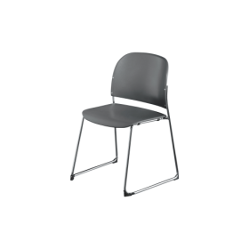 Stuhl STUDIO Gestell Chrom, ohne Armlehnen, Bordeaux-image