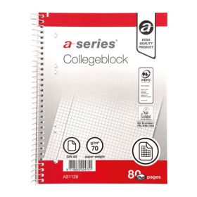 IMG100380_23851 Collegeblock A5 kariert (gelochter Spiralblock A5 kariert)-image