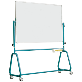 Fahrbares Whiteboard aus Stahl mit Rundrohrgestell, Serie 6 STW-image