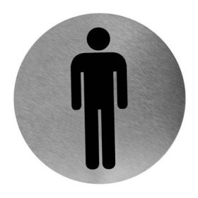 IMG70155011_5260 Piktogramm rund Mann Edelstahl, Ø 11,6 cm-image