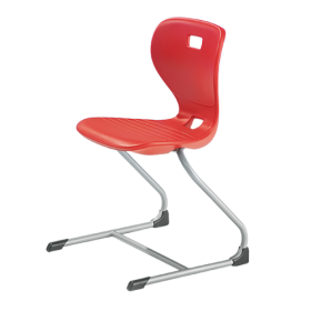 Ergostar Freischwinger Schulstuhl Sitzschalenfarbe wählbar, Sitzhöhe wählbar-image