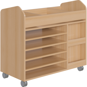 Bastelwagen "Kreativbasti 5", Kreativwagen fahrbar B/H/T: 105x94,3x50 cm mit 10 Fächern und 3 Ergo Tray Boxen C2-image