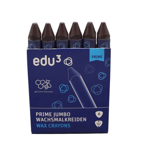 edu3 PRIME Jumbo Wachsmalkreide, 6 Stifte einer Farbe-image
