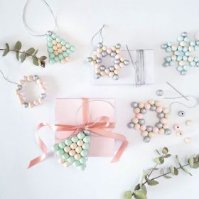 IMG101356_27938 Holzperlen Sterne-Set pastell, 161 Perlen-image