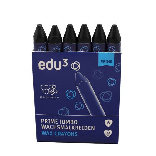 edu3 PRIME Jumbo Wachsmalkreide, 6 Stifte einer Farbe-image