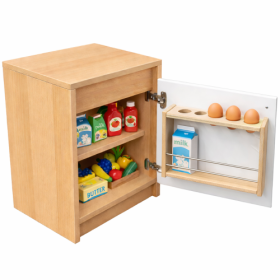 Puppenkühlschrank mit Innenausstattung B/H/T: 47x56x36 cm, als Spielmöbel-image