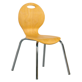 Stuhl IRON, Sitzschale Natur Gestell aus verchromtem Rundrohr, Sitzschale aus Buche-Sperrholz, Oberfläche Natur, verschiedene Sitzhöhen Stuhl IRON, Sitzschale Natur Gestell aus verchromtem Rundrohr, Sitzschale aus Buche-Sperrholz, Oberfläche Natur, verschiedene Sitzhöhen-image