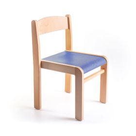 Stapelstuhl LIMBI mit Linoleum, Sitzhöhe 26 cm - Farbe nach Wahl-image