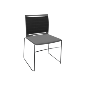 Stuhl Diane mit Netzrücken und Sitzpolsterung B/H/T: 58x85x53 cm, ohne Armlehne, Gestellfarbeweiß, Stoffgruppe C1 (Standard)-image