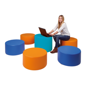 Sitzhocker "Rund" mit Kunstlederbezug Sitzhocker "Rund" Dm. 37 cm, SH: 30 cm-image