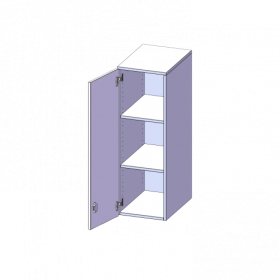 Aufsatzschrank für ErgoTray Serie, 3 Ordnerhöhe - Serie evo180 B/H/T: 36,1x108x40 cm, 1 Tür, Tür öffnet links-image