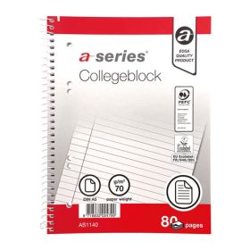 IMG100381_23850 Collegeblock A5 liniert (gelochter Spiralblock A5 liniert) 80 Blatt-image