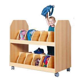 Taschenwagen mit Trennungen B/H/T: 120x110x60 cm, 24 Taschen in 2 Etagen, doppelseitig nutzbar-image