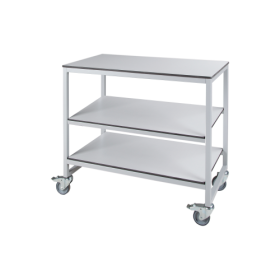 Vorbereitungswagen fahrbar mit 3 Ablageböden B/H/T: 100x90x60 cm, Dekor und Gestellfarbe nach Wahl-image