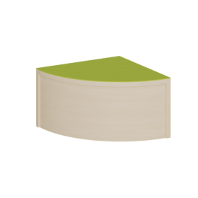 Viertelkreis-Eckpodest R 40 cm mit Linoleum-Deckplatte B/T: 40x40 cm, Podest rundum geschlossen, Höhe wählbar Viertelkreis-Eckpodest R 40 cm mit Linoleum-Deckplatte B/T: 40x40 cm, Podest rundum geschlossen, Höhe wählbar-image