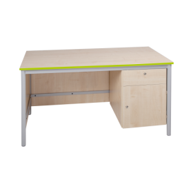 Lehrertisch mit Unterschrank und Schublade abschließbar B/H/T: 160x76x80 cm-image