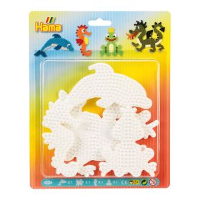 IMG100464_23846 Hama Stiftplatten Delfin, Drache, Frosch, Seepferd (4er Set)-image