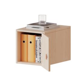 Aufsatzschrank für ErgoTray Serie, 1 Ordnerhöhe - Serie evo180 Gesamthöhe 36 cm, Breite 36,1 cm, 1 Tür-image