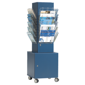 Prospektständer fahrbar, abschließbar, Dekor wählbar B/H/T: 64x160x64 cm Prospektständer fahrbar, abschließbar, Dekor wählbar B/H/T: 64x160x64 cm-image