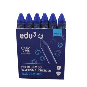 edu3 PRIME Jumbo Wachsmalkreide, 6 Stifte einer Farbe-image
