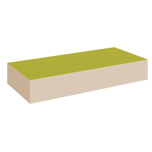 Rechteck-Podest rundum geschlossen, Linoleum-Deckplatte B/T: 150x70 cm, Höhe wählbar-image