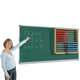 Wandtafel aus Stahl, Serie ST, grün Wandtafel wahlweise mit Ablage Wandtafel aus Stahl, Serie ST, grün Wandtafel wahlweise mit Ablage-image