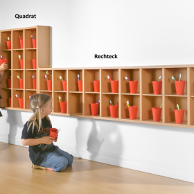 Zahnputzbecherregal für 16 Becher - Rechteck B/H/T: 158x42x15 cm Zahnputzbecherregal für 16 Becher - Rechteck B/H/T: 158x42x15 cm-image