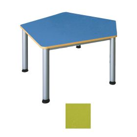 Fünfecktisch mit Linoleumplatte, klein, Höhe 71 cm - Farbe nach Wahl-image