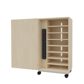 Notebookwagen mit 10 Auszugfächern, fahrbar B/H/T: 77x151x52 cm-image