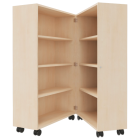 Bücherwagen mit 6 Einlegeböden, zusammenklappbar, fahrbar B/H/T: 80x126x64 cm Bücherwagen mit 6 Einlegeböden, zusammenklappbar, fahrbar B/H/T: 80x126x64 cm-image